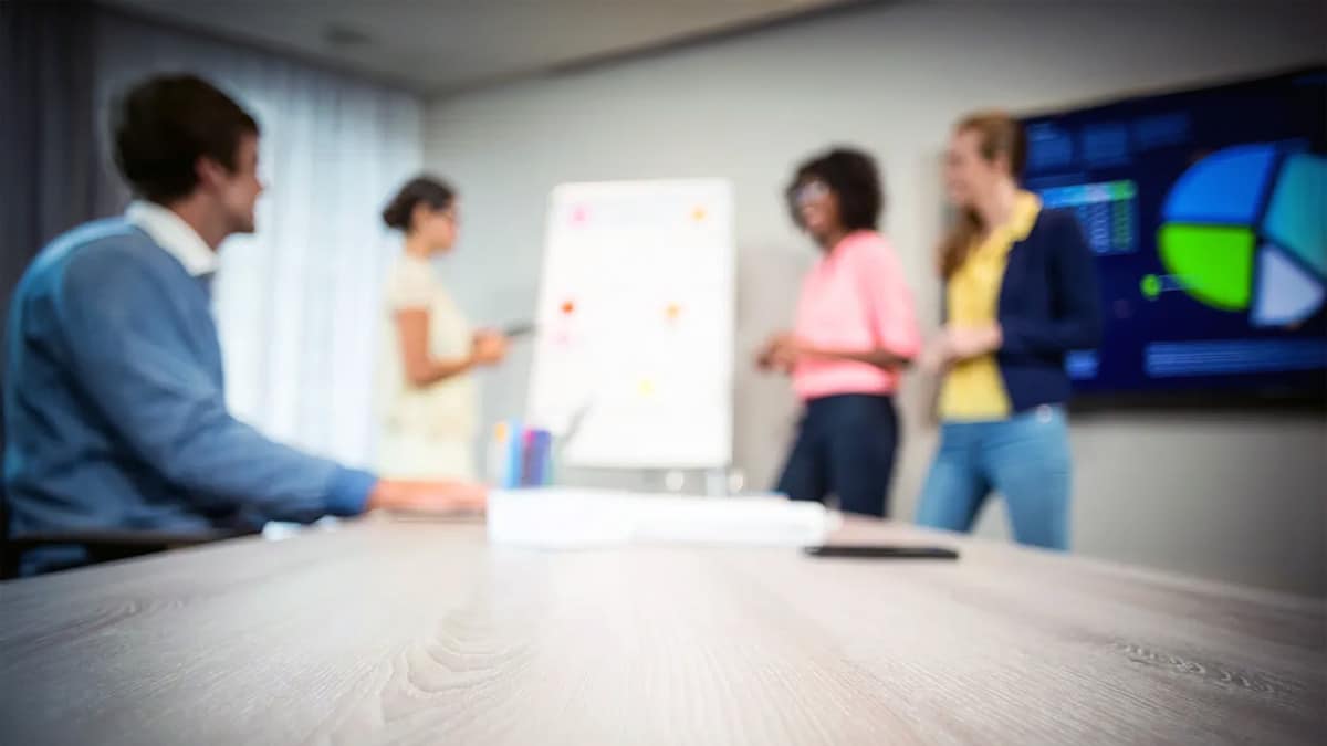 Group presentation at work