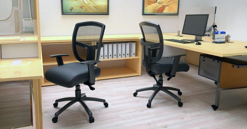 Black ergonomic swivel chairs